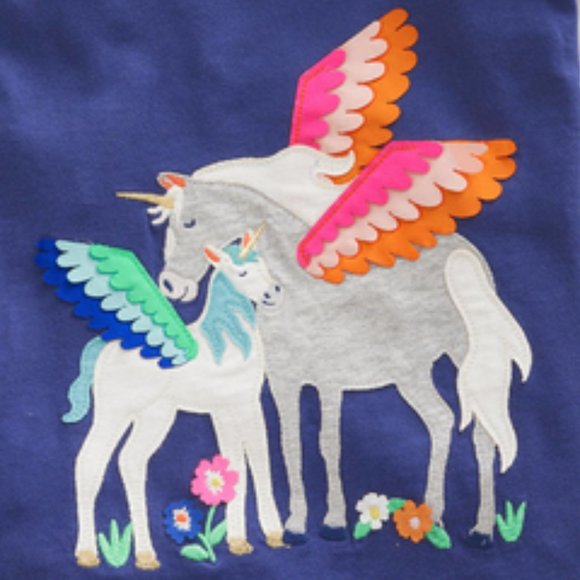 NWT Mini Boden HTF Unicorn Mom & Baby T-Shirt 2/3Y - Picture 2 of 6